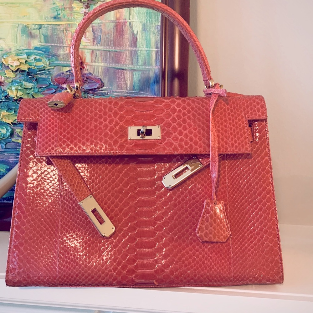 Python Handbag Kelly design